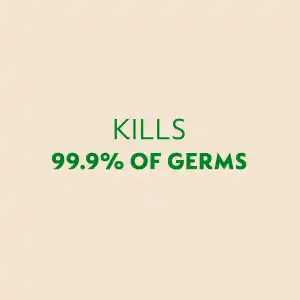 Kills 99.99% of Germs